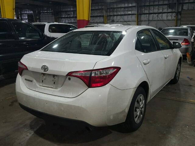 5YFBURHE2EP099046 - 2014 TOYOTA COROLLA L WHITE photo 4