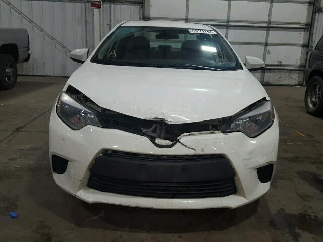 5YFBURHE2EP099046 - 2014 TOYOTA COROLLA L WHITE photo 9