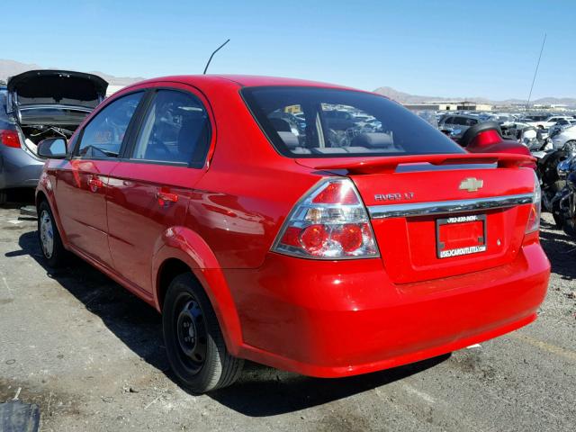 KL1TD56E09B604657 - 2009 CHEVROLET AVEO LS RED photo 3