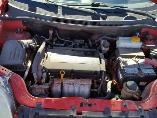KL1TD56E09B604657 - 2009 CHEVROLET AVEO LS RED photo 7