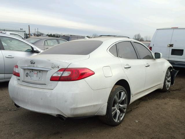 JN1BY1AR8EM320206 - 2014 INFINITI Q70 3.7 WHITE photo 4