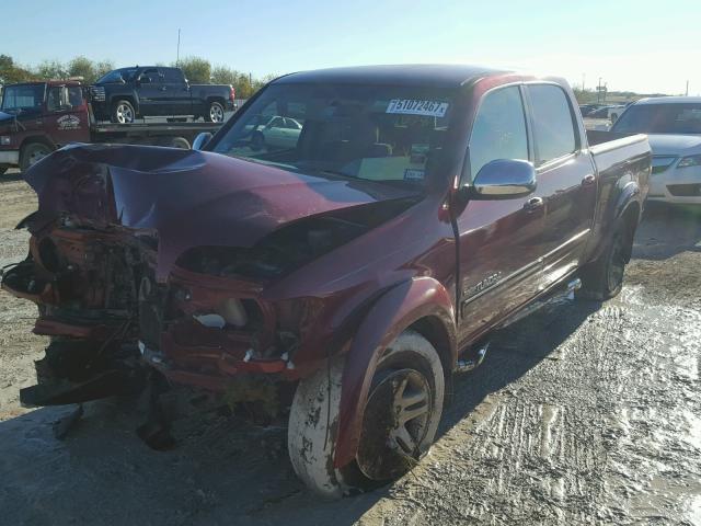 5TBET34196S511528 - 2006 TOYOTA TUNDRA DOU MAROON photo 2