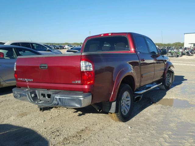 5TBET34196S511528 - 2006 TOYOTA TUNDRA DOU MAROON photo 4