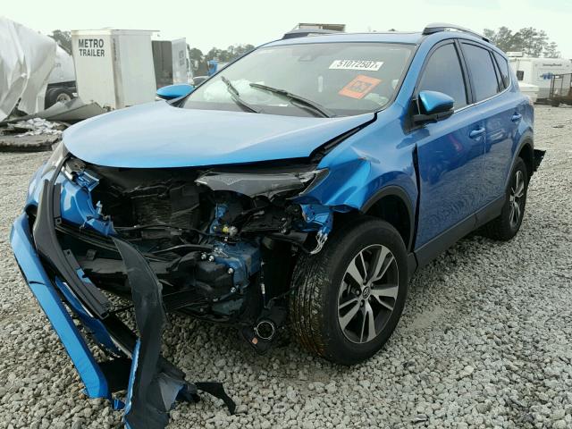 JTMWFREV8HJ712635 - 2017 TOYOTA RAV4 XLE BLUE photo 2