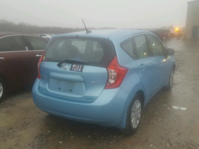 3N1CE2CP7EL393852 - 2014 NISSAN VERSA NOTE BLUE photo 4