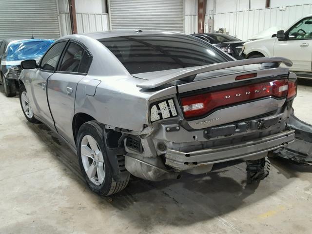 2B3CL3CG3BH527836 - 2011 DODGE CHARGER SILVER photo 3