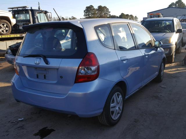 JHMGD37458S045706 - 2008 HONDA FIT BLUE photo 4