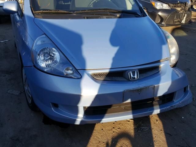 JHMGD37458S045706 - 2008 HONDA FIT BLUE photo 9