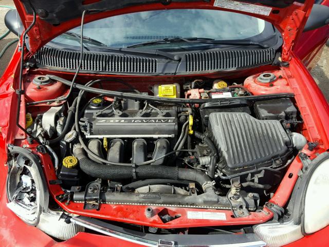 1B3ES46C41D190549 - 2001 DODGE NEON SE RED photo 7