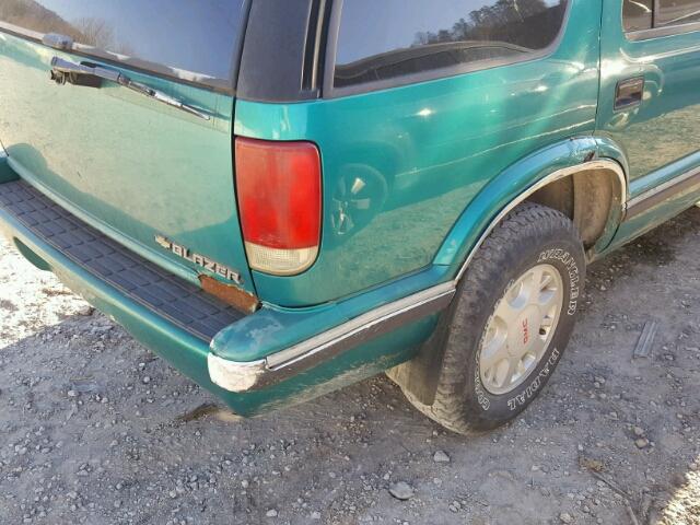 1GNDT13W8S2168899 - 1995 CHEVROLET BLAZER GREEN photo 10