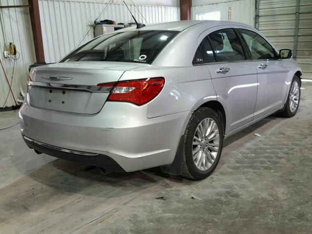 1C3BC2FG7BN525213 - 2011 CHRYSLER 200 LIMITE SILVER photo 4