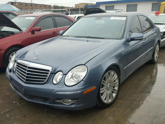 WDBUF56X27B103192 - 2007 MERCEDES-BENZ E 350 BLUE photo 2