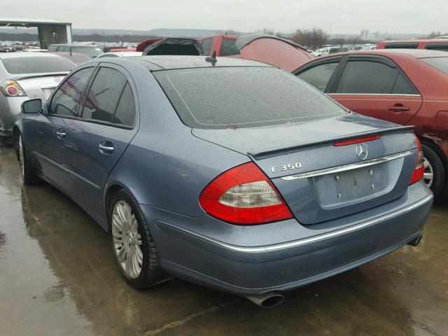 WDBUF56X27B103192 - 2007 MERCEDES-BENZ E 350 BLUE photo 3