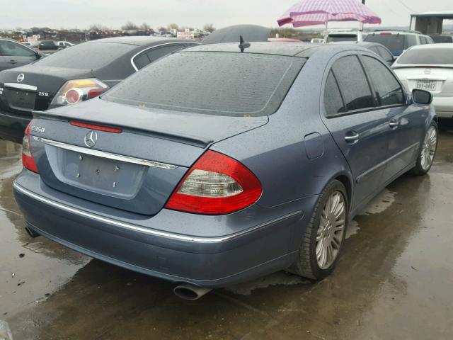 WDBUF56X27B103192 - 2007 MERCEDES-BENZ E 350 BLUE photo 4