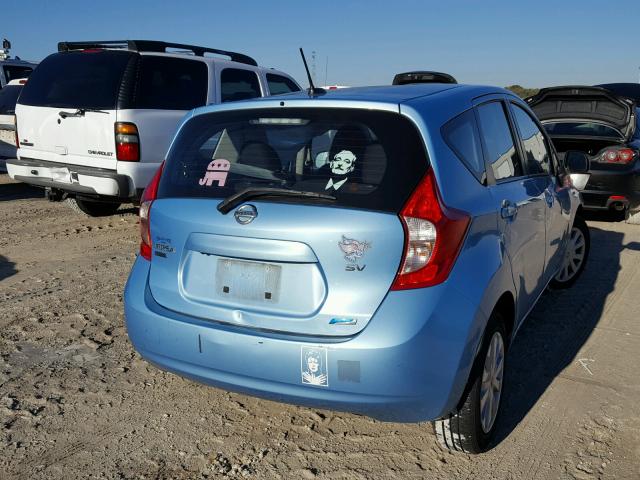 3N1CE2CP4EL396272 - 2014 NISSAN VERSA NOTE BLUE photo 4