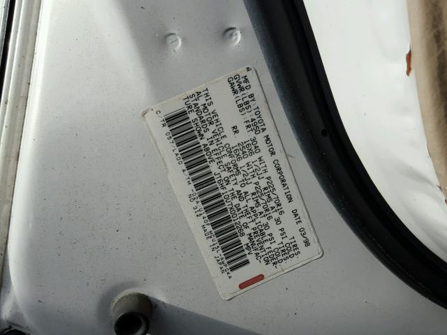 JT6HF10U7X0012268 - 1999 LEXUS RX 300 CREAM photo 10