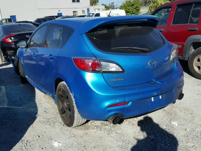 JM1BL1H39A1350386 - 2010 MAZDA SPEED 3 BLUE photo 3