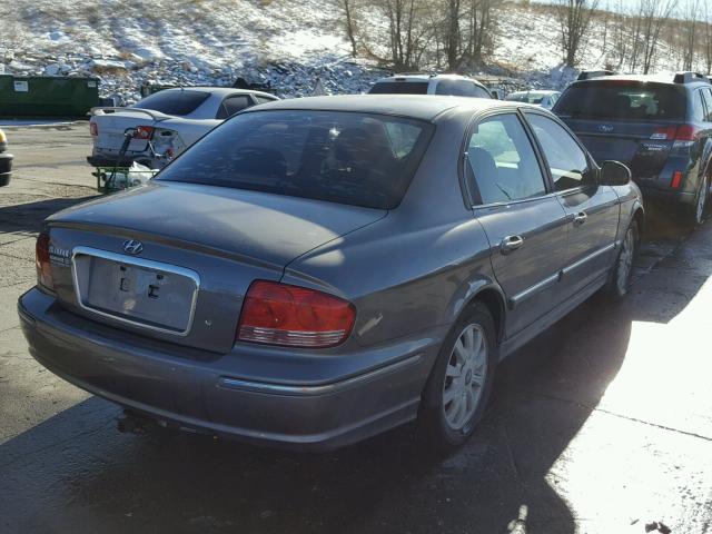 KMHWF35H43A844075 - 2003 HYUNDAI SONATA GLS SILVER photo 4