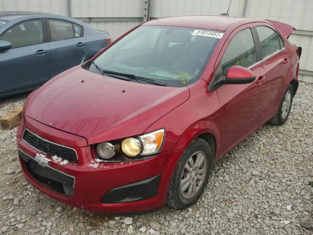 1G1JC5SH1F4104616 - 2015 CHEVROLET SONIC LT RED photo 2