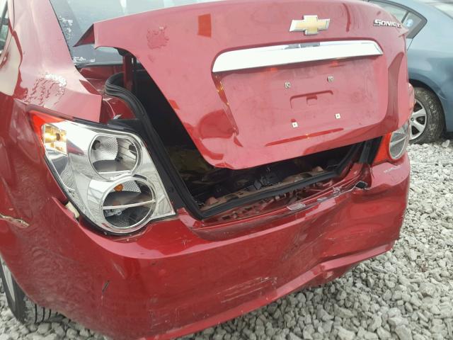 1G1JC5SH1F4104616 - 2015 CHEVROLET SONIC LT RED photo 9