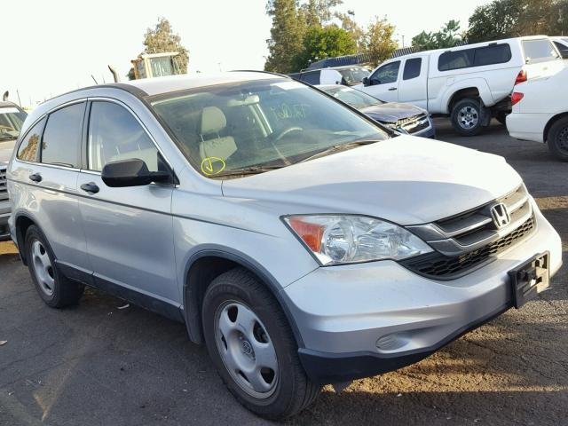 5J6RE3H39AL031654 - 2010 HONDA CR-V LX SILVER photo 1