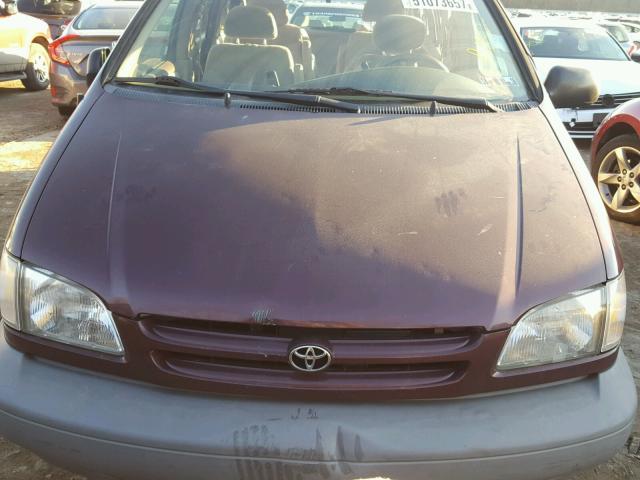 4T3ZF13C5YU299462 - 2000 TOYOTA SIENNA LE BURGUNDY photo 7