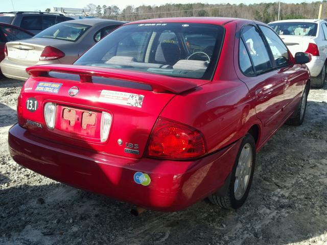 3N1CB51A26L463543 - 2006 NISSAN SENTRA 1.8 RED photo 4