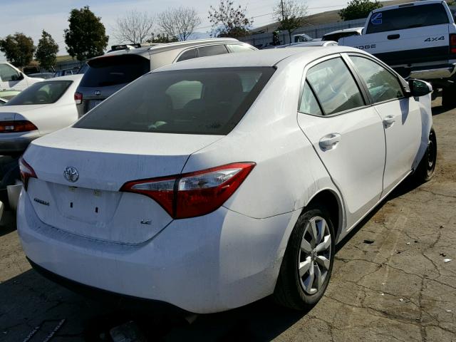 5YFBURHE7FP330122 - 2015 TOYOTA COROLLA L WHITE photo 4