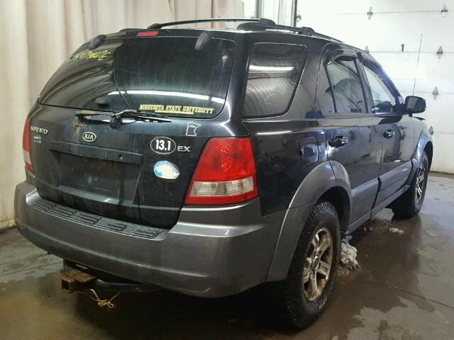 KNDJC733245332007 - 2004 KIA SORENTO EX BLACK photo 4