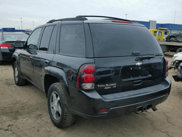 1GNDS13SX82104551 - 2008 CHEVROLET TRAILBLAZE BLACK photo 3