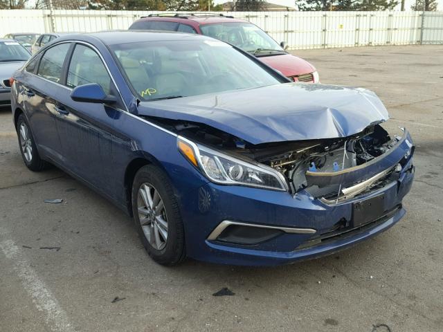 5NPE24AF5HH582668 - 2017 HYUNDAI SONATA SE BLUE photo 1