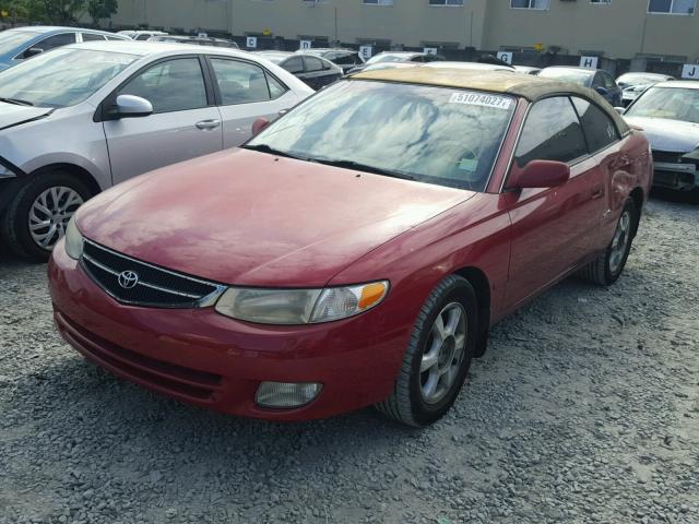 2T1CF22P5YC262051 - 2000 TOYOTA CAMRY SOLA RED photo 2