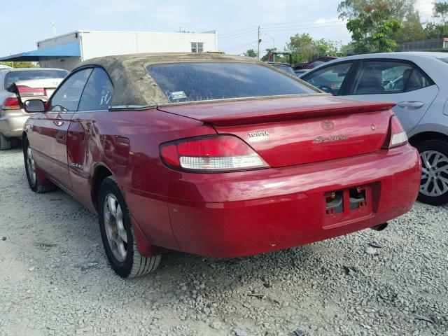 2T1CF22P5YC262051 - 2000 TOYOTA CAMRY SOLA RED photo 3