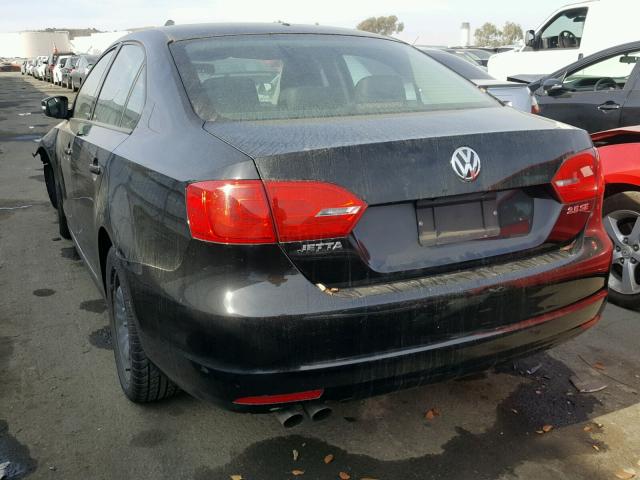 3VWDZ7AJ5BM328082 - 2011 VOLKSWAGEN JETTA SE 黑色 照片 3