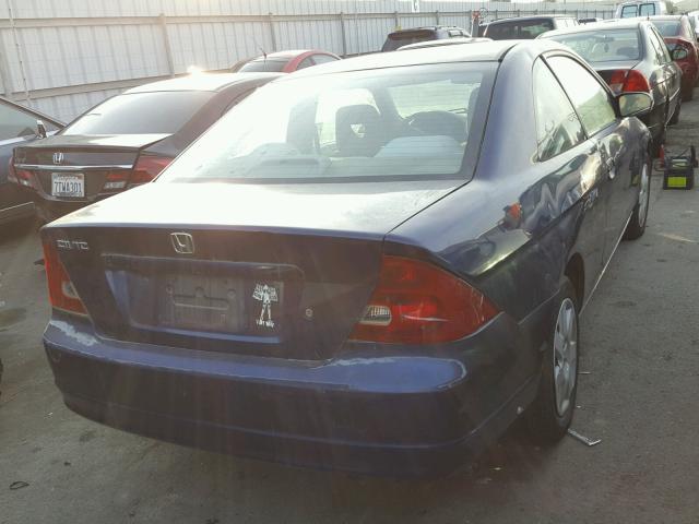 1HGEM22952L060800 - 2002 HONDA CIVIC EX BLUE photo 4