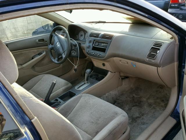 1HGEM22952L060800 - 2002 HONDA CIVIC EX BLUE photo 5