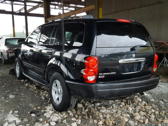 1D4HB48N95F625699 - 2005 DODGE DURANGO SL BLACK photo 3