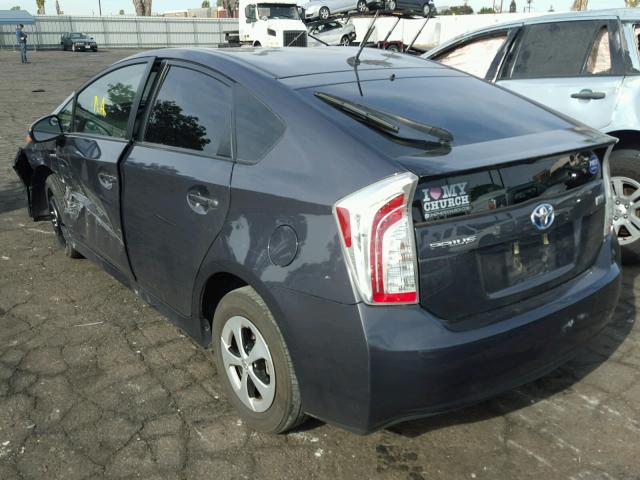 JTDKN3DU2C5446778 - 2012 TOYOTA PRIUS GRAY photo 3