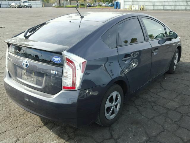 JTDKN3DU2C5446778 - 2012 TOYOTA PRIUS GRAY photo 4