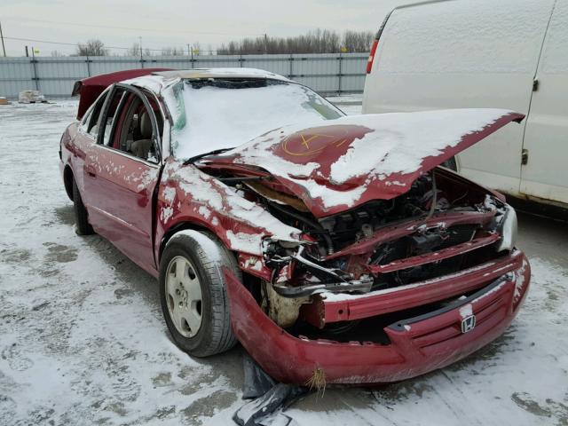 1HGCG16551A079454 - 2001 HONDA ACCORD EX RED photo 1