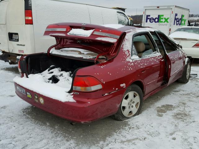 1HGCG16551A079454 - 2001 HONDA ACCORD EX RED photo 4