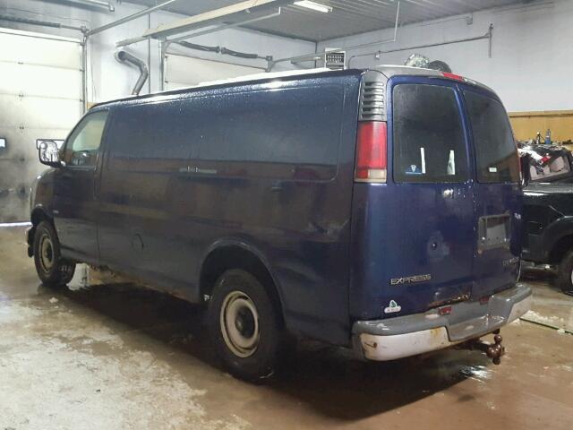 1GCFG25R311121089 - 2001 CHEVROLET EXPRESS G2 BLUE photo 3