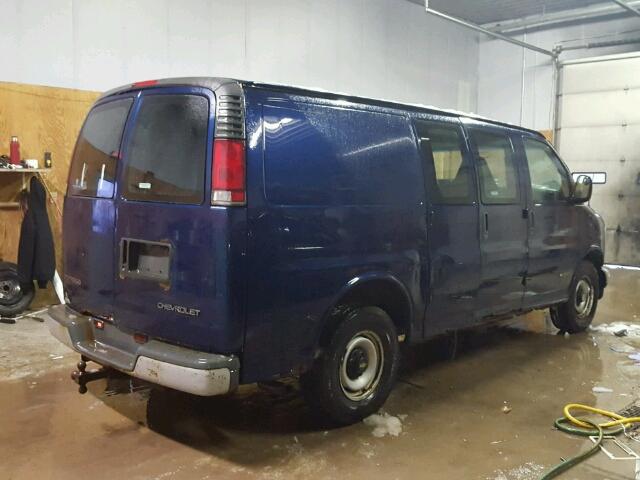 1GCFG25R311121089 - 2001 CHEVROLET EXPRESS G2 BLUE photo 4