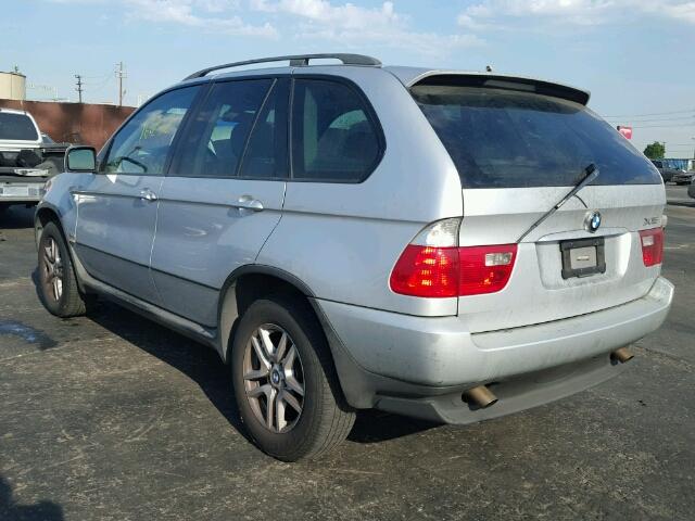 5UXFA13555LY00981 - 2005 BMW X5 3.0I SILVER photo 3