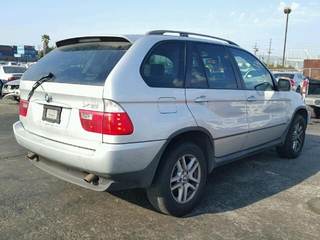 5UXFA13555LY00981 - 2005 BMW X5 3.0I SILVER photo 4