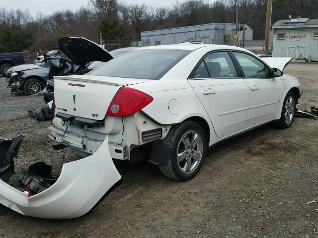 1G2ZH58N974200153 - 2007 PONTIAC G6 GT WHITE photo 4