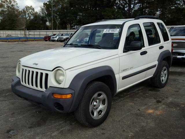 1J4GL48K23W618533 - 2003 JEEP LIBERTY SP WHITE photo 2