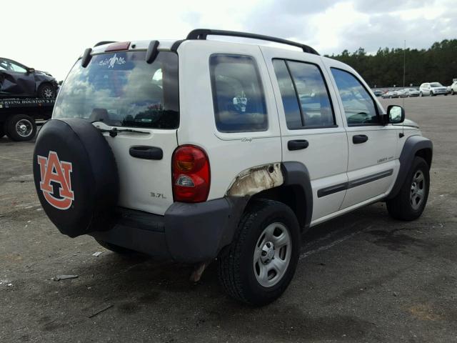 1J4GL48K23W618533 - 2003 JEEP LIBERTY SP WHITE photo 4