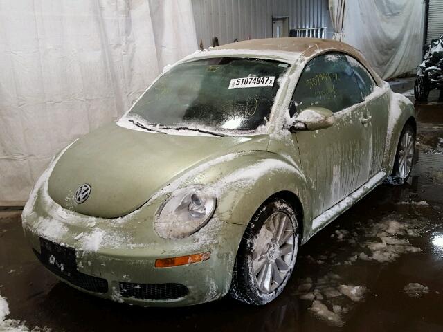 3VWRG31Y88M401438 - 2008 VOLKSWAGEN NEW BEETLE GREEN photo 2