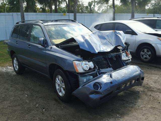 JTEGD21A530073581 - 2003 TOYOTA HIGHLANDER BLUE photo 1